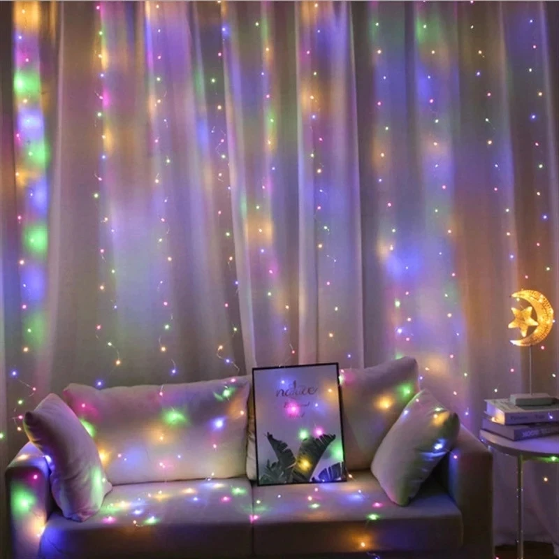 Lampu LED String Remote USB Baterai Lampu Peri Garland LED Pernikahan Pesta Natal Untuk Jendela Rumah Dekorasi Luar Ruangan