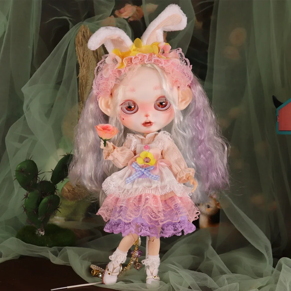 ICY DBS Blyth Doll Fair Skin Mat Gezicht Kawaii Speelse Herten Handgeschilderde Make-up DIY Pop Azone S Anime Meisje Verjaardagscadeau