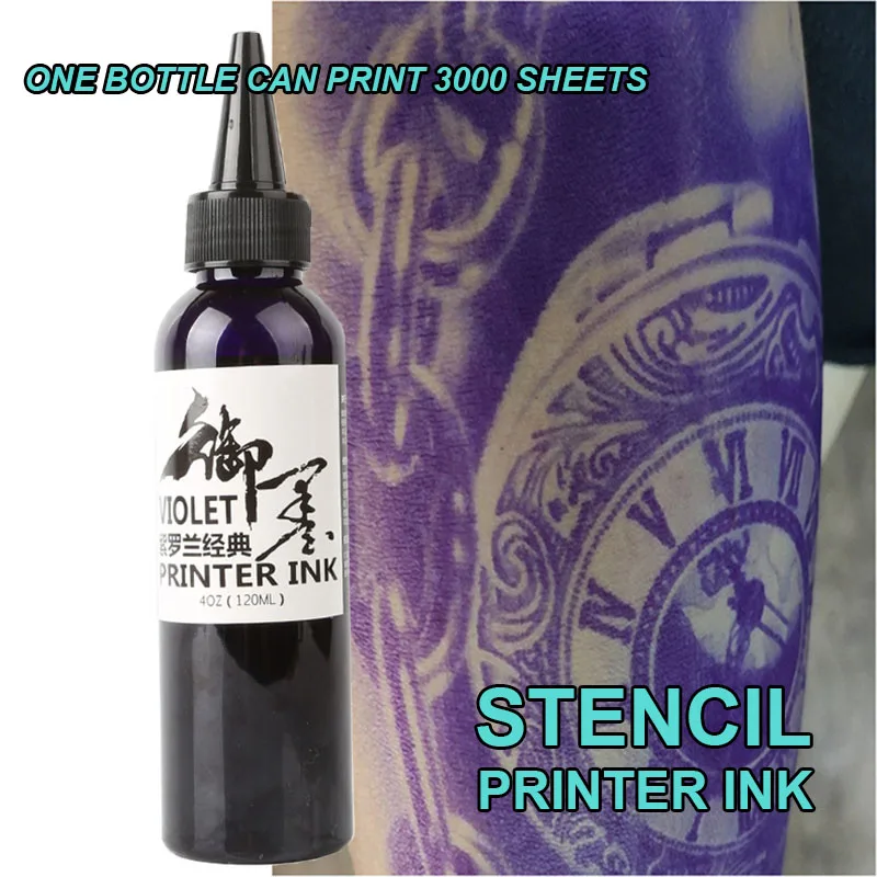 New Tattoo Transfer Ink 120ML*3Pcs Professional Tattoo Stencil Print Ink Line Mist Tattoo Inkjet Transfer Machine Accessories