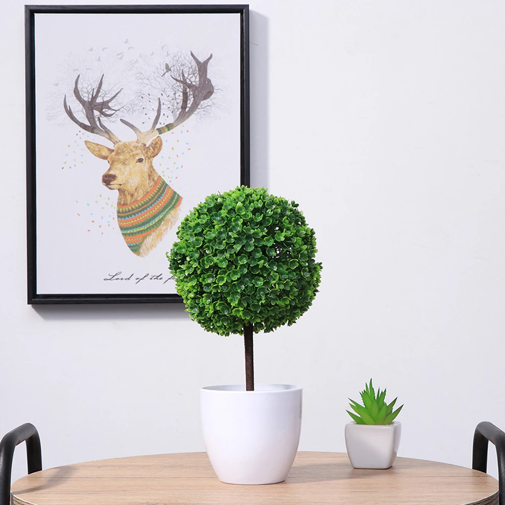 

3Pcs Artificial Plant Ball High-Quality Plastic Cherry Bonsai Lifelike Home Office Decor Artificial Plant Ball
