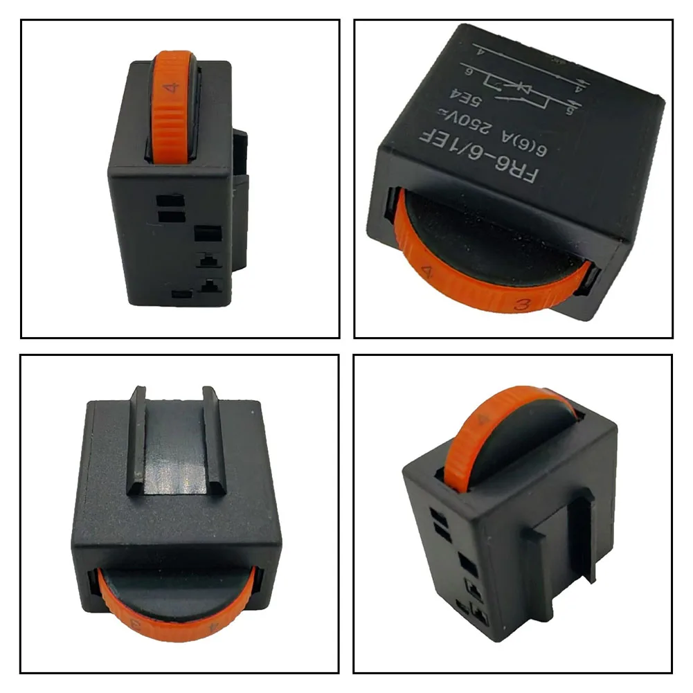 FR6-6/1EF 6A 250V Switch For 220V Electric Angle Grinder Controller Polishing Machine Replacement Part Black Plastic Component