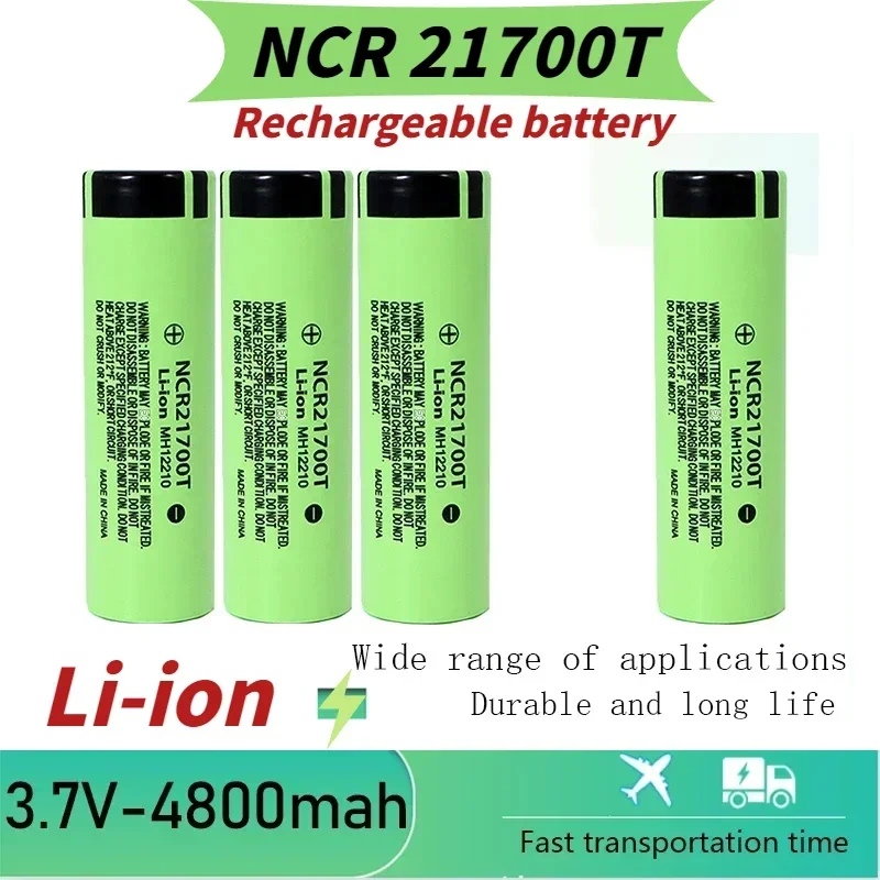 Original 21700 Battery 4800mAh NCR21700 48T 3.7v Lithium Rechargeable Batteries High Capacity for Flashlight Toys HD Cell