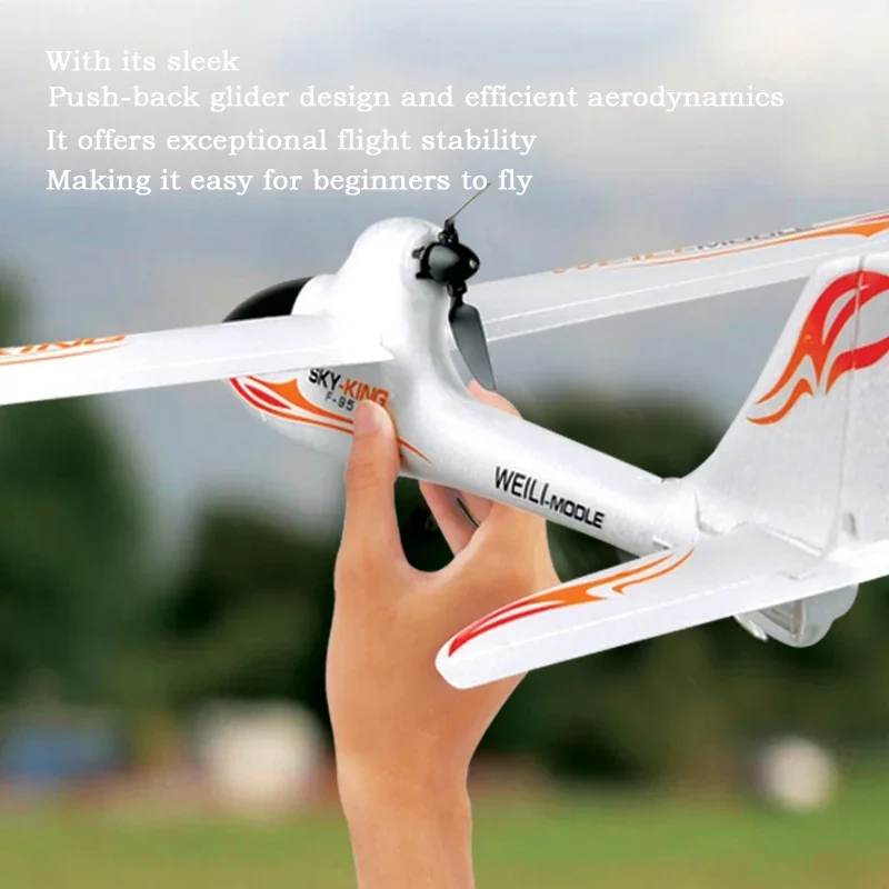 Wltoys F959S 2.4G 3CH RC Airplane With Gyro Sky King Fixed Plane Push-speed Glider RTF Version For Kids And Adults Gift