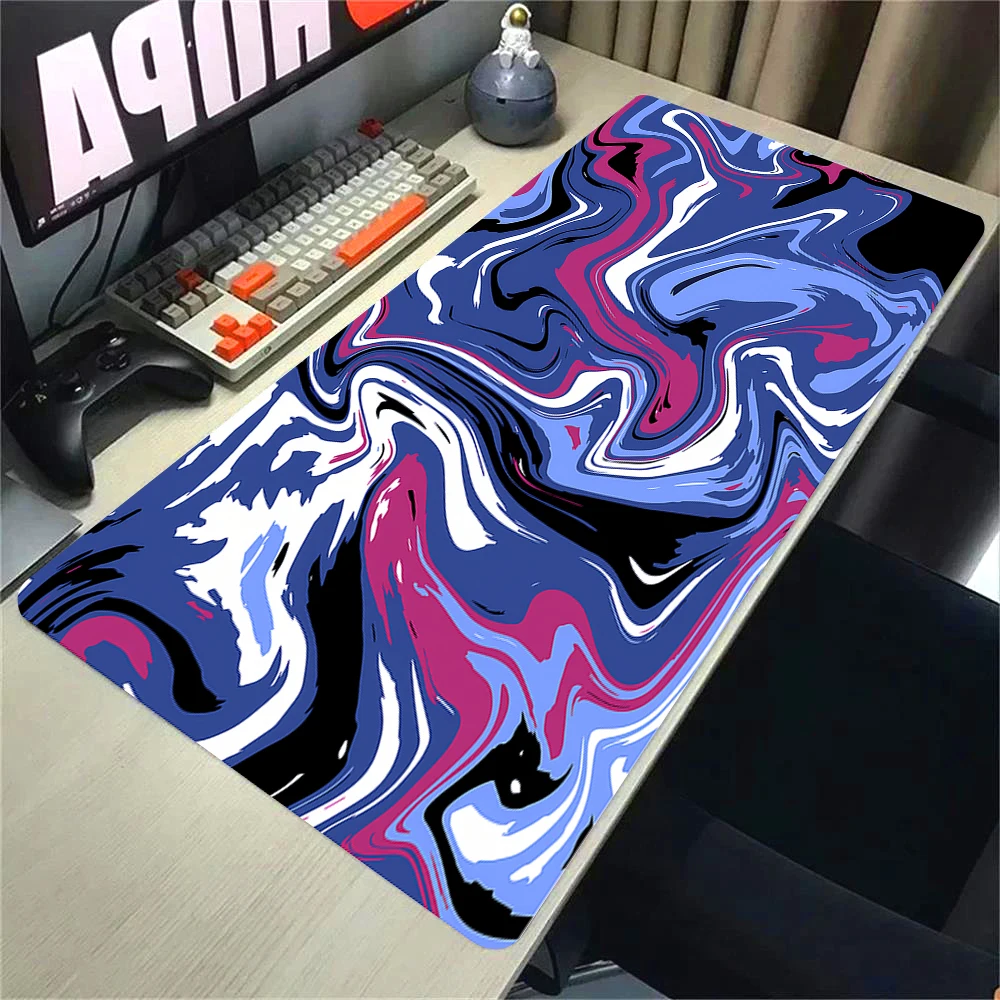 Gaming Mousepad XXL Large Keyboard The Table Speed Desk Mat Anime 800x300 Blue Mouse Mat Liquid Strata Art Big/Small Mouse Pad