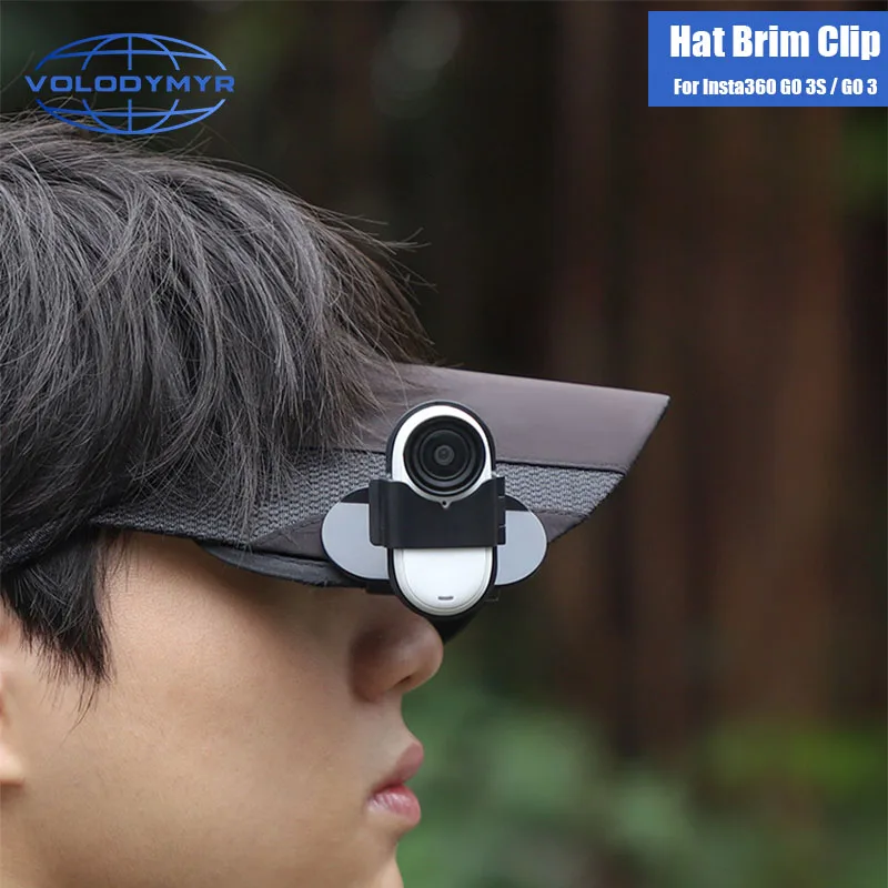 

VOLODYMYR Hat Clip 360 Degree Fixed Mount Clamp Camera Cap Holder for Insta360 GO 3/GO 3S Camera Accessories