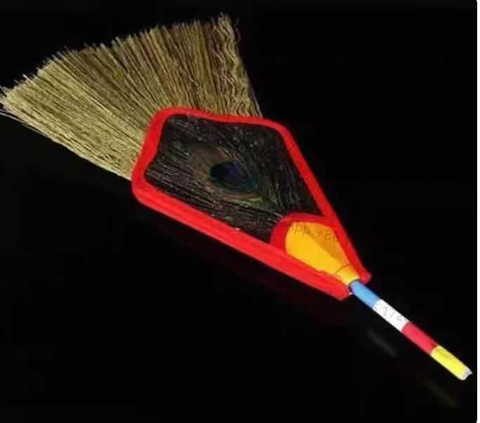 5/3/1 Eyes Tantric Buddhism Tibetan Dharma-Vessel Pink Reineckea Herb Exquisite Feather Satin Bumba Hand Fan Special Offer