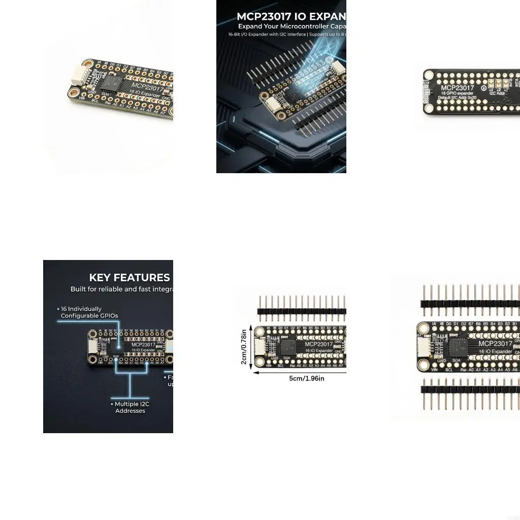 MCP23017 Add On Card for Digital GPIO Expansion and Wiring Work H8WD