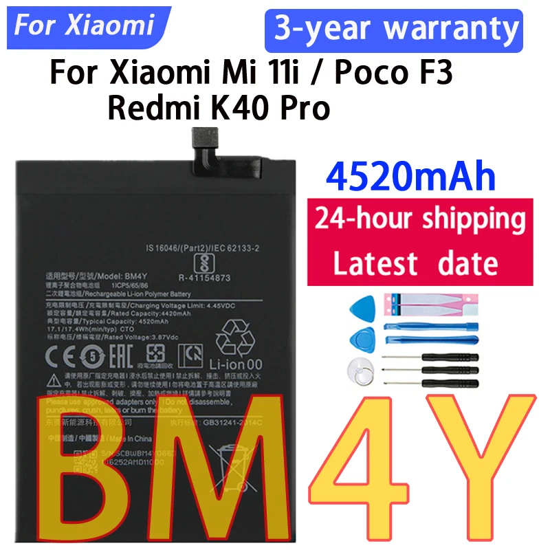 BM5W BM4E BP4K BP52 BM5N Original Battery For Xiaomi Poco F7 F6 F5 F4 F3 F2 F1 X5 Redmi Note 12 K30 K40 K40S K50 K70 GT Pro 5G