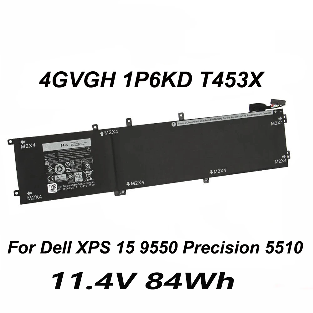 4GVGH 1P6KD 11.4V 84Wh Laptop Battery For Dell XPS 15 9550 For Precision 5510 Series Laptop Accessories