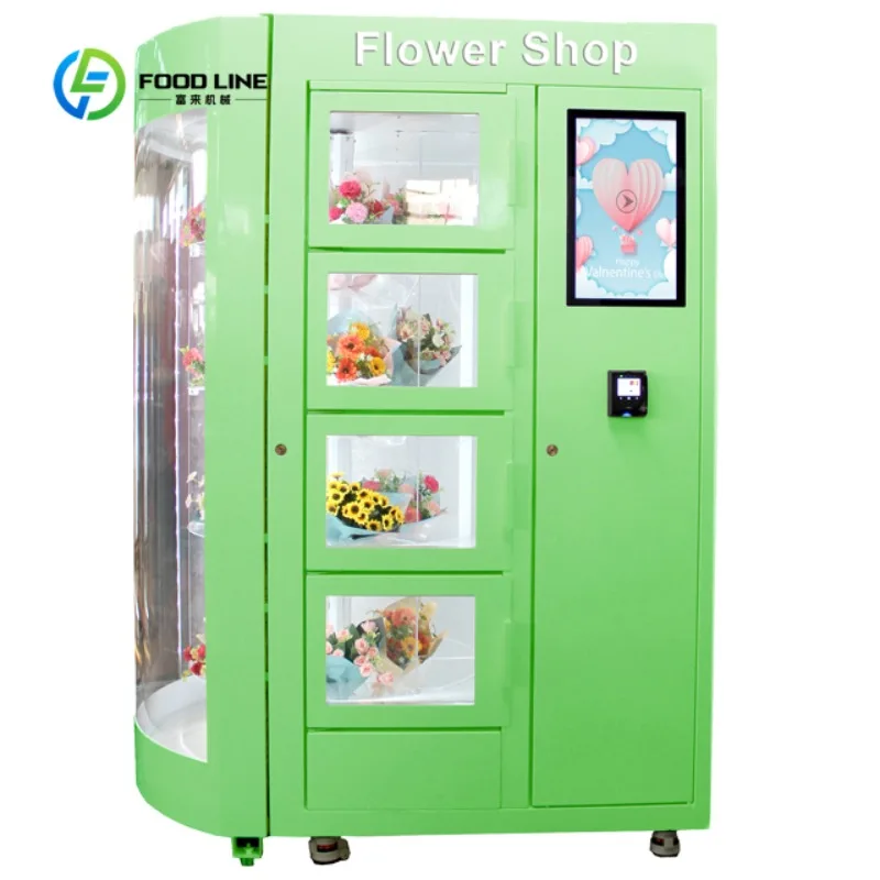 Máquina Expendedora de Flores Inteligente Personalizada con Pantalla LCD, Rosas Frescas con Control de Temperatura