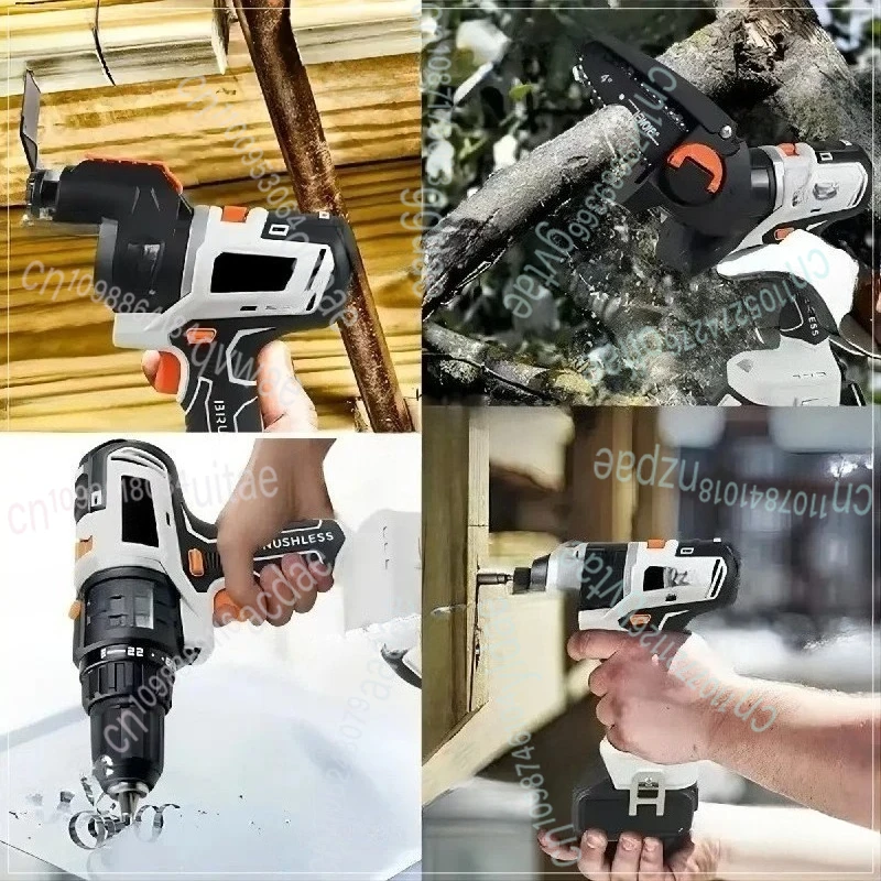 Cordless Brushless Screwdriver Multitool Impact Drill Wrench Chain Circular Reciprocating Saw Sander Multitool - view 2