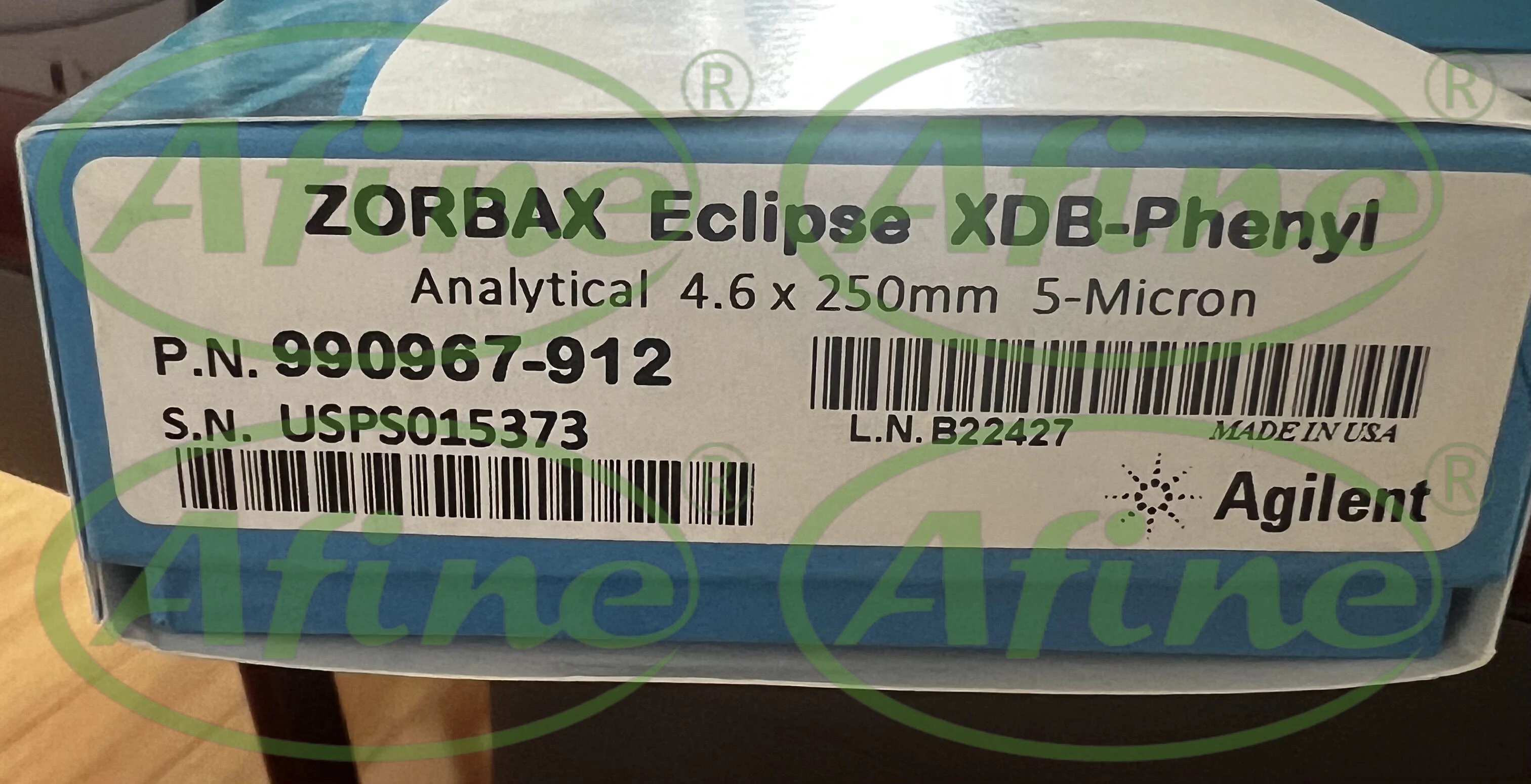 AFINE Agilent 990967-912 ZORBAX Eclipse XDB-Phenyl Column, 4.6 x 250 mm, 5 µm, 400 bar