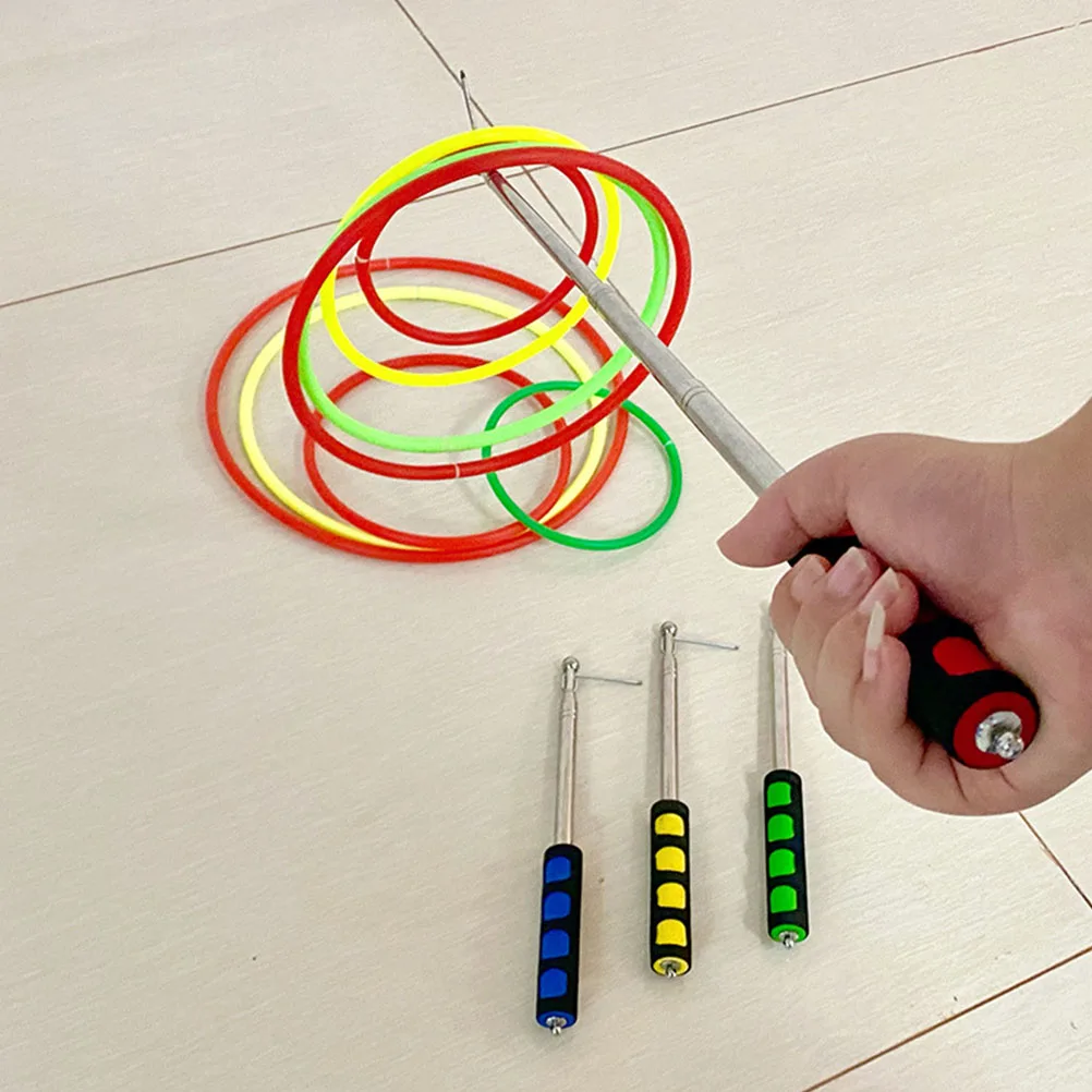 

Retractable Stainless Steel Pickup Rod Sponge H Telescopic Tossing Ring Accessory Durable Easy to Use Street Stall Game Decor