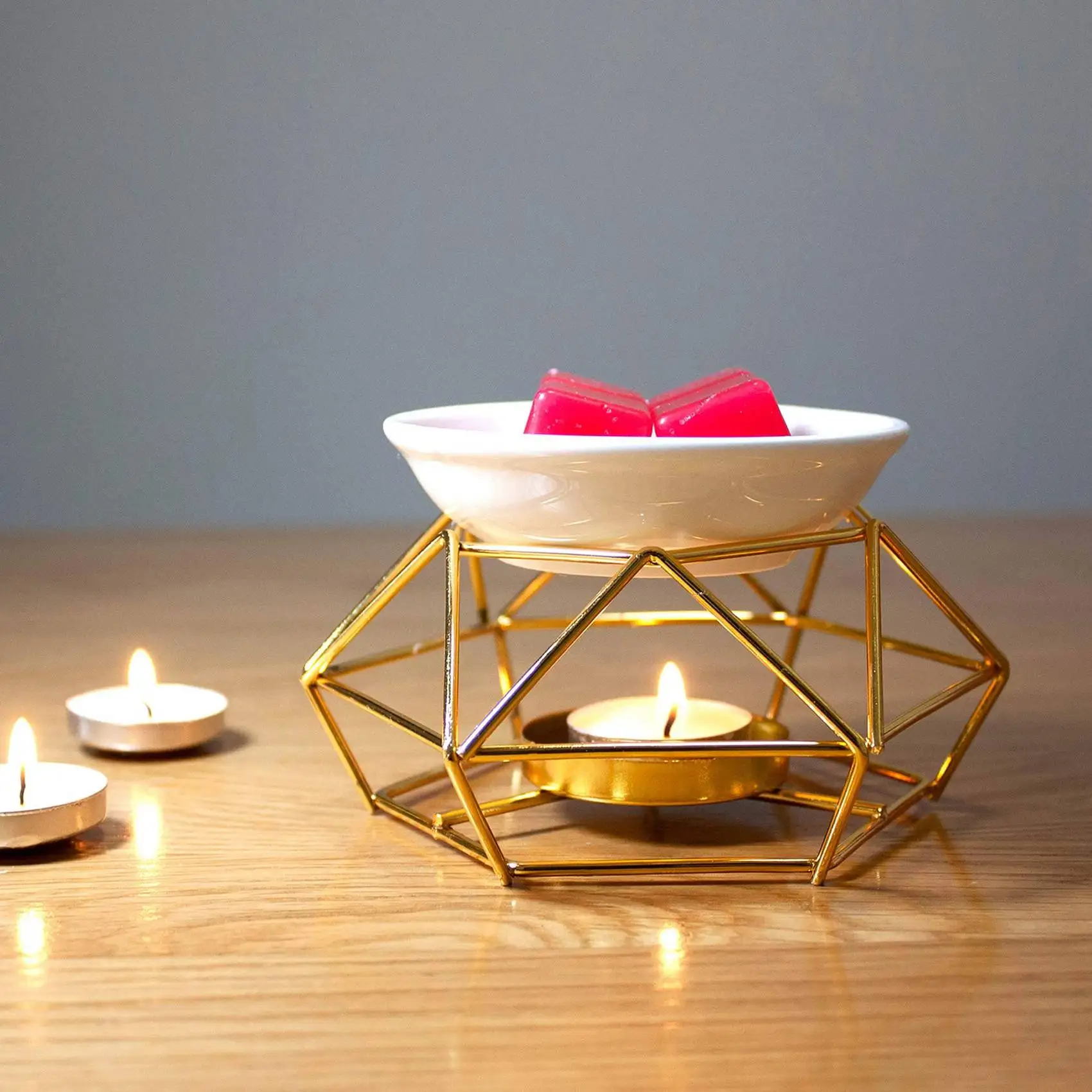 Y50A- Fragrance Lamp Essential Oil Burner Metal Burner For Essential Oils Wax Melt Burner With Round Bowl
