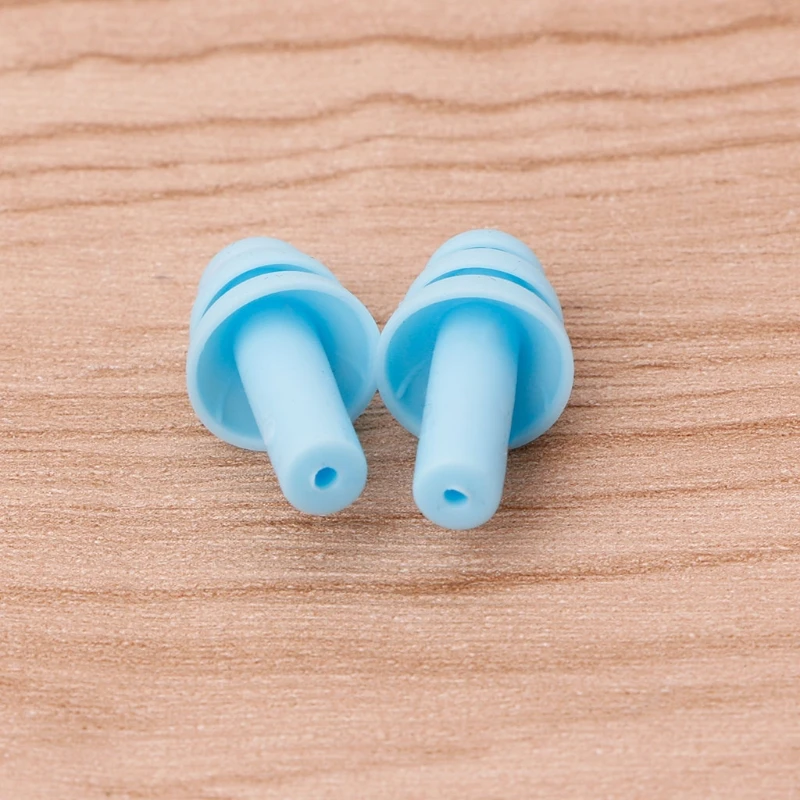 2 ชิ้นซิลิโคน Earplug Protector Travel Sleep ลดเสียงรบกวนปลั๊กหูสำหรับผู้หญิง