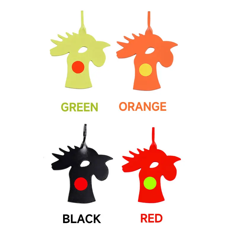 4-Color Metal Chicken Head Target, 3mm Thick Shooting Rotating Target Practice Aiming Target, Hunting Accessory Target Paper Bag