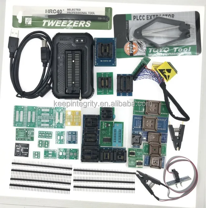 T48 USB Universal Programmer with 42 pieces accessories TL866II Plus NAND EMMC burner