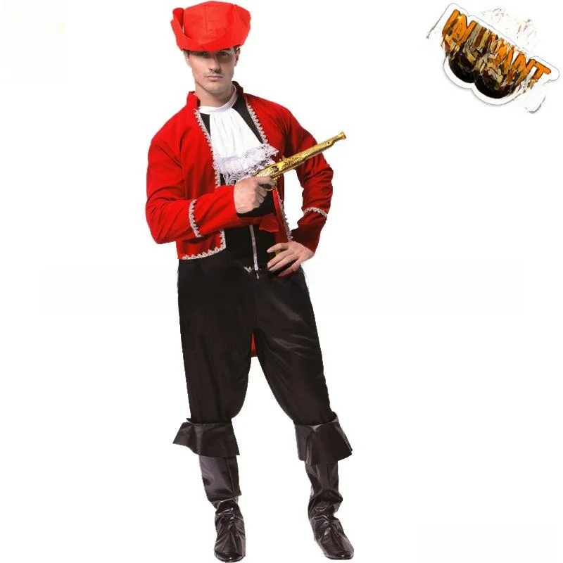 

Adult Gentleman Pirate Costume Cosplay loween Role-plang Stage Performance Clothing Traditional Chinese Ethnic Stage Cos...