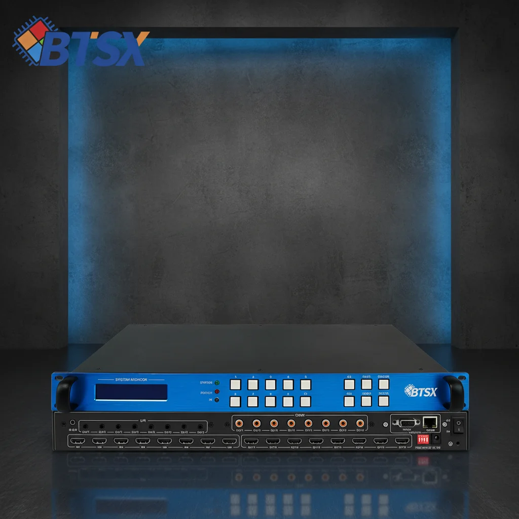 4K HDMI 8x8 Matrix Switch: HDCP 2.2 for Meeting Halls - EDID Select, IR Remote & Seamless Signal Switching