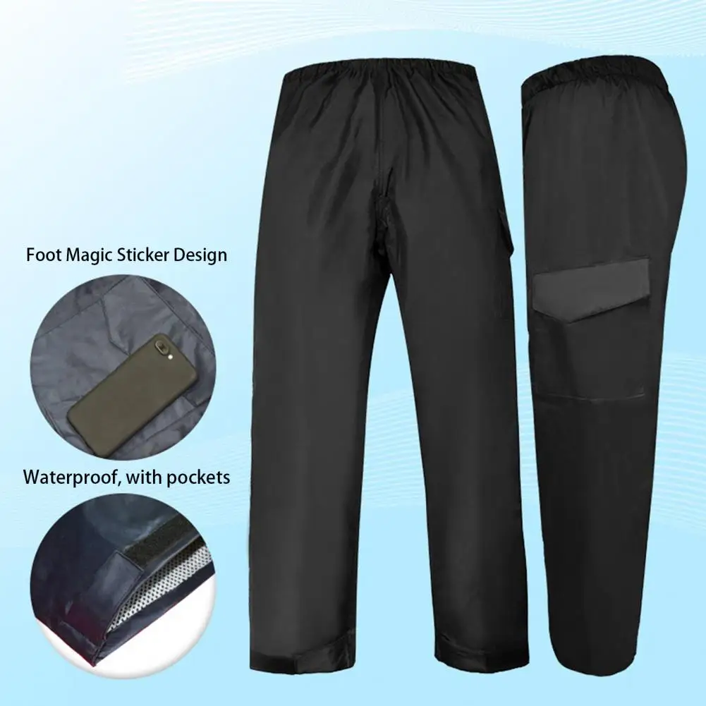 Pantalones de lluvia universales para ciclismo, impermeables, resistentes a salpicaduras, cómodos, para pesca, escalada, hombre y mujer