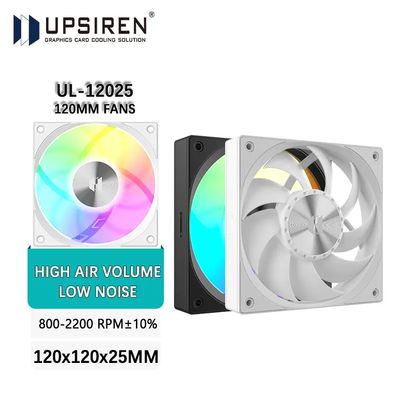 upsiren-ul-12025-12-cm-12-v-4pin-pwm-5-v-3pin-argb-chassis-ventiladores-de-refrigeracao-25-mm-de-espessura-800-2200-rpm-ventilador-de-desempenho-preto-branco