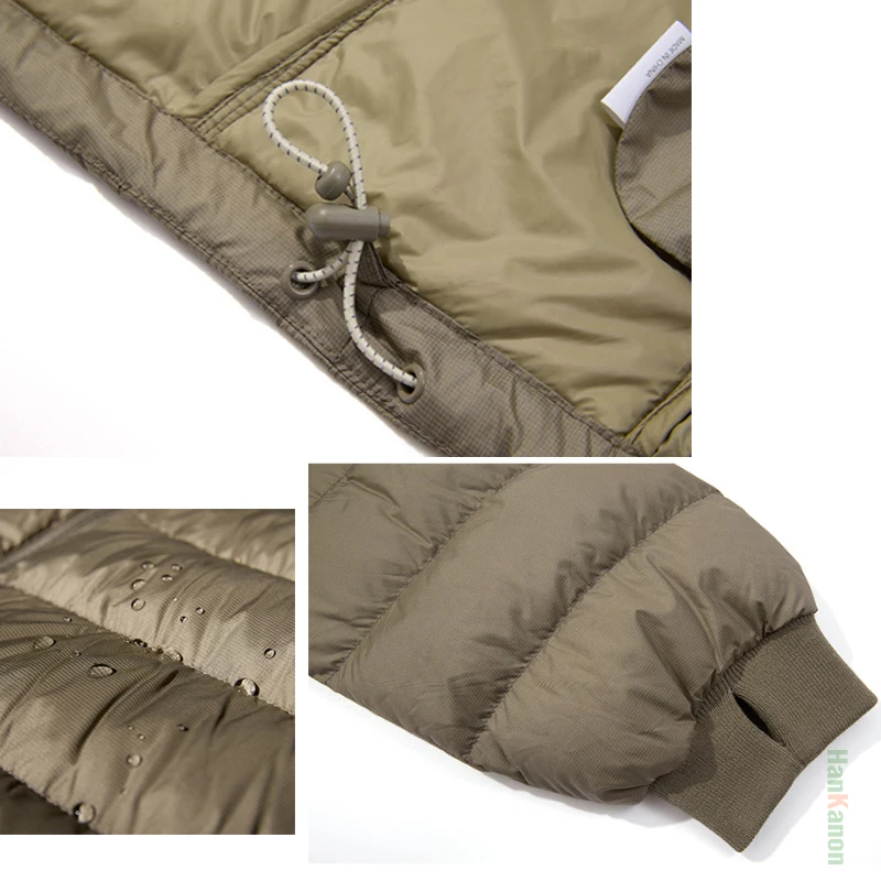 سترة للتخييم بغطاء للرأس 90% من White Duck Down للجنسين مع 3M طاردة للماء خالية من الفلور، خفيفة الوزن للارتداء الخارجي وغير الرسمي