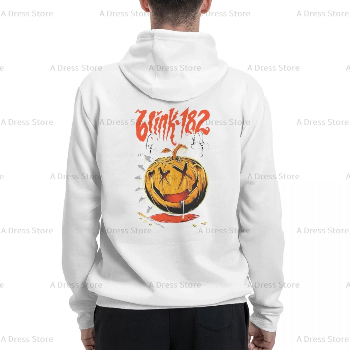 Blink 182 One More Time Polyester Two sided Hot stamping printing Men's Sweater,Unisex Vintage Pullover Hooded