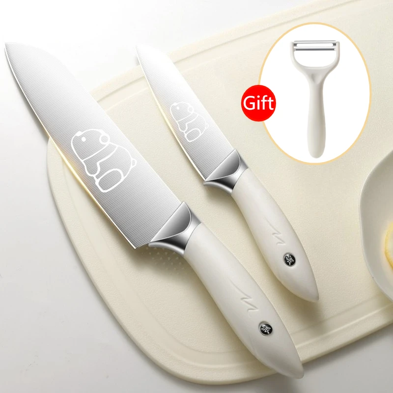 Küchenmesser-Set mit Kochmesser, Obstmesser, scharfen Messer aus Edelstahl, Kochutensilien für Heimköche, Weihnachtsgeschenk