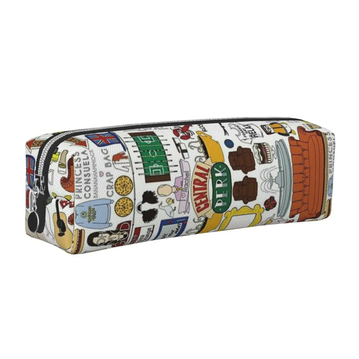 مقلمة Friends Kee American TV Series مقلمة Central Perk حقيبة حامل أقلام للفتيات والأولاد واللوازم المدرسية صندوق أقلام رصاص لمستحضرات التجميل