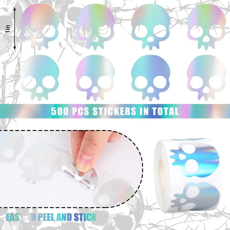 500pcs Halloween Sticker Set Pumpkin Ghost Witch Skull Cartoon Stickers Kids DIY Scrapbook Supplies
