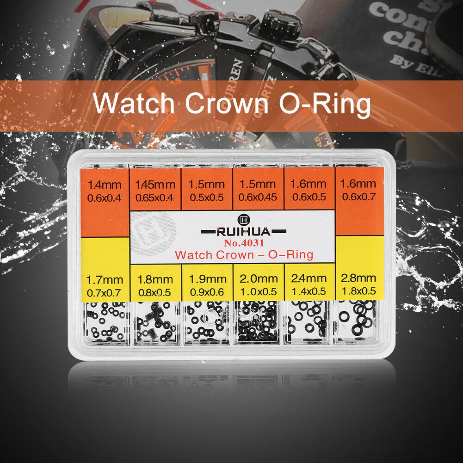1Box Watch Mini Rubber O-Ring Washer Waterproof 12 Size Upgrade Assorted Set Watch Crown O Rings Seal Gaskets Watch Repair Tools