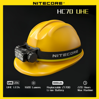 NITECORE HC70 UHE Headlamp Work Flashlight SITE headlamp searching light Headlight Bright Light weight for Running Hiking