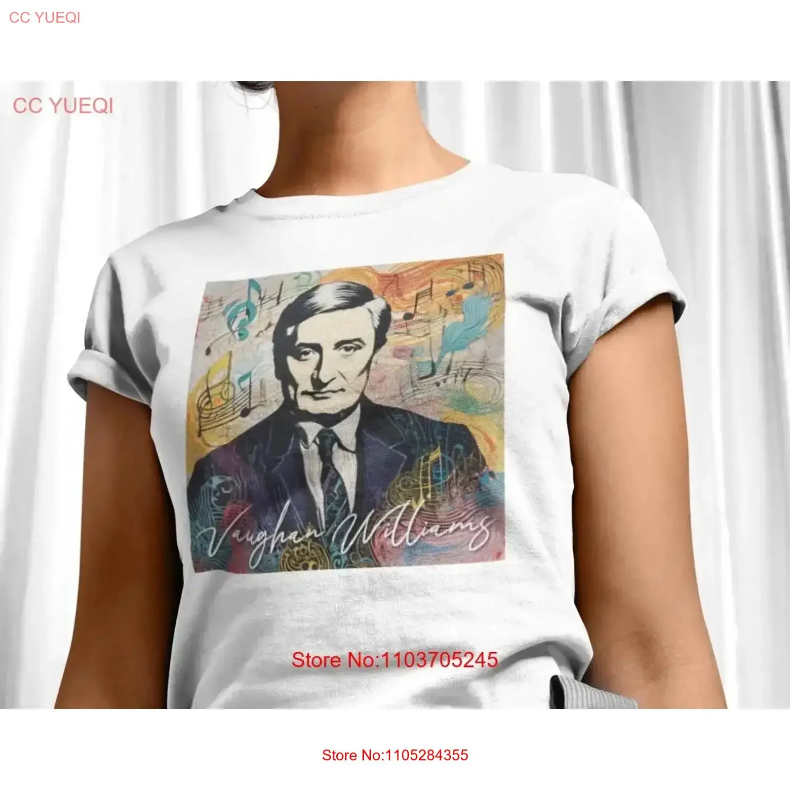 Ralph Vaughan Williams Composer Crewneck T shirt Music Teacher Student British vintage Washed Casual graphic Slightly Unisex