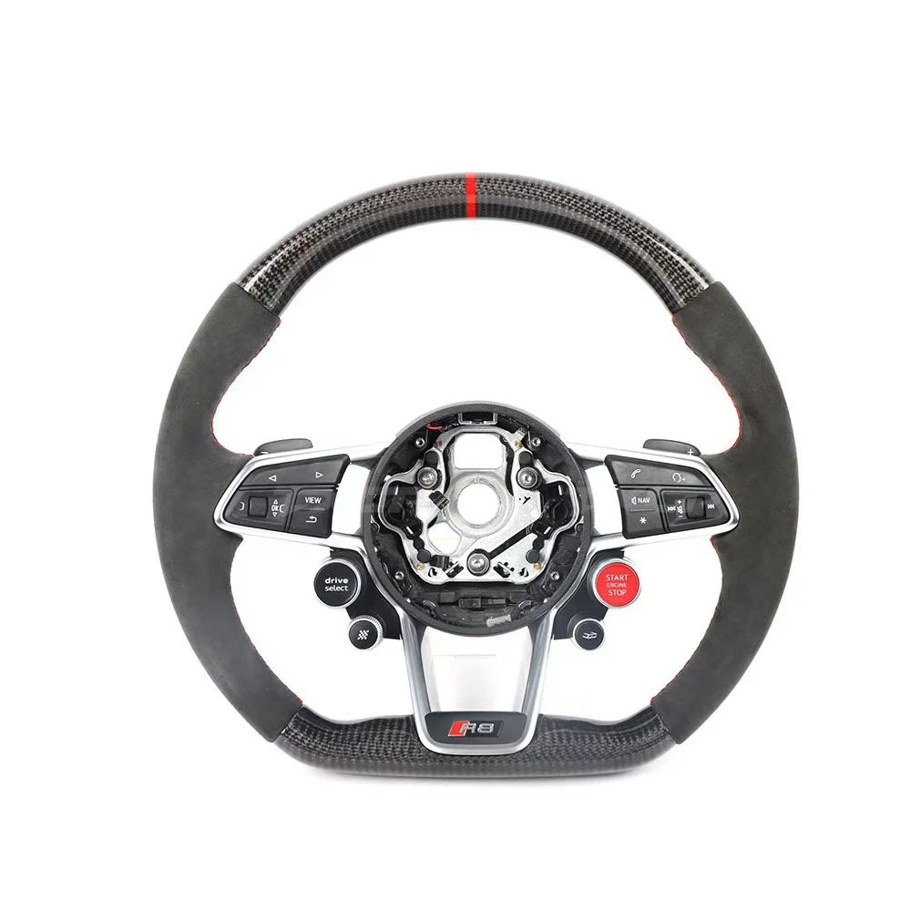 

high quality custom leather wheel carbon fiber steering wheel racing for Audi S3 Q3 Q4 Q5 Q7 Q8 A1 A3 A5 A8