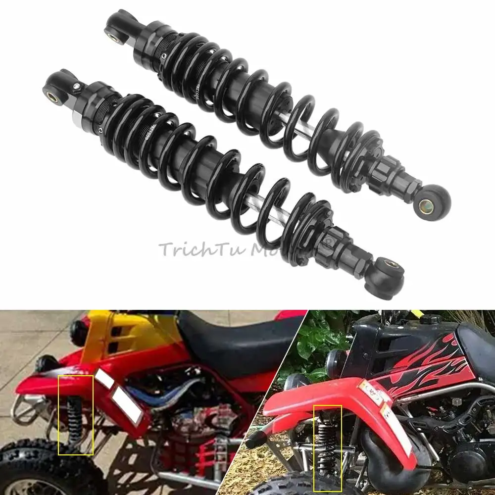 Front Air Shock Absorber Set Atv/Utv Shocks Compatibility With Yamaha Banshee 350 (Yfz350) 1987-2006 375-385Mm Adjustable Black