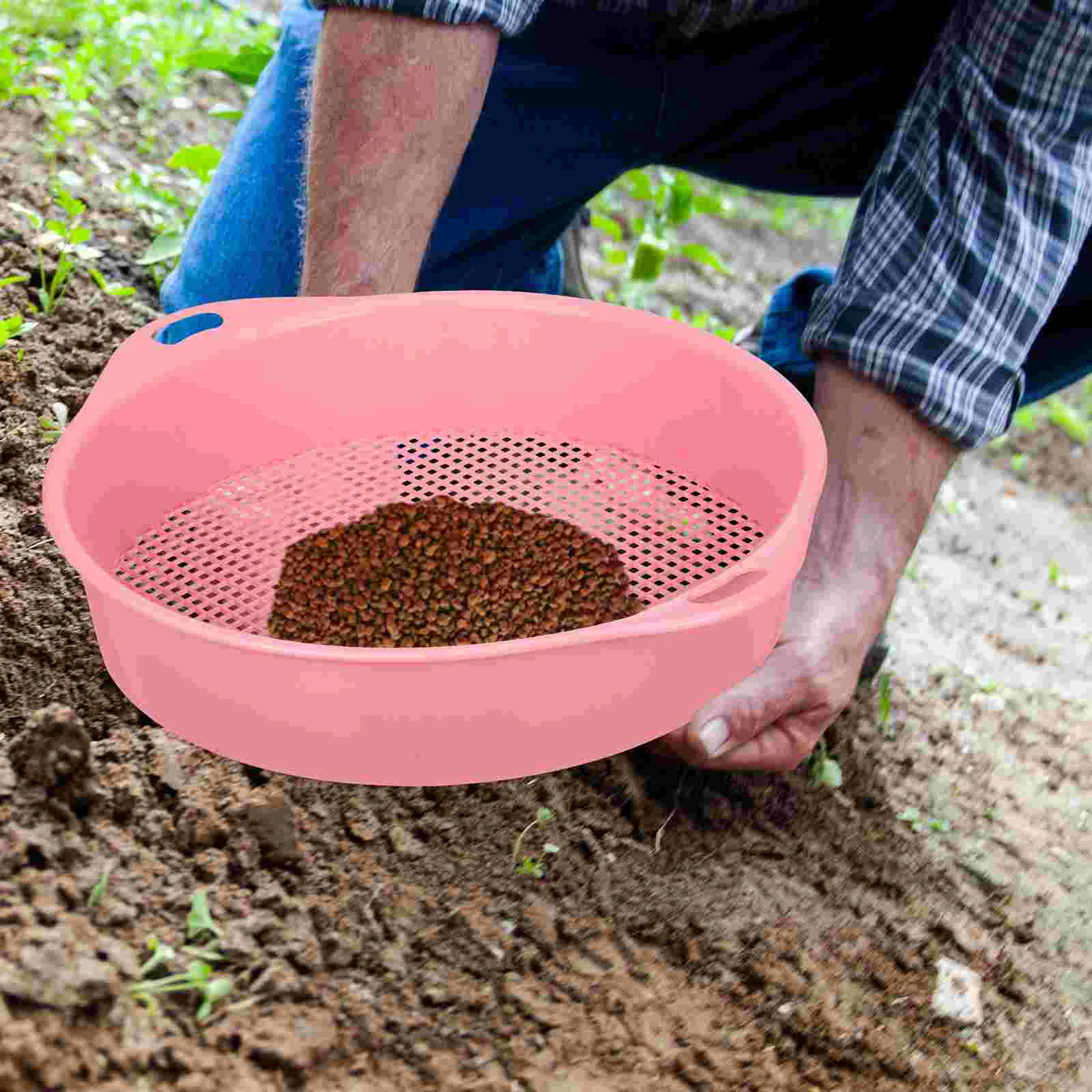 Multi-use Soil Sieve Garden Soil Mesh Sieve Sifting Pan Garden Sifting Pan plastic soil sieve set sifting pans