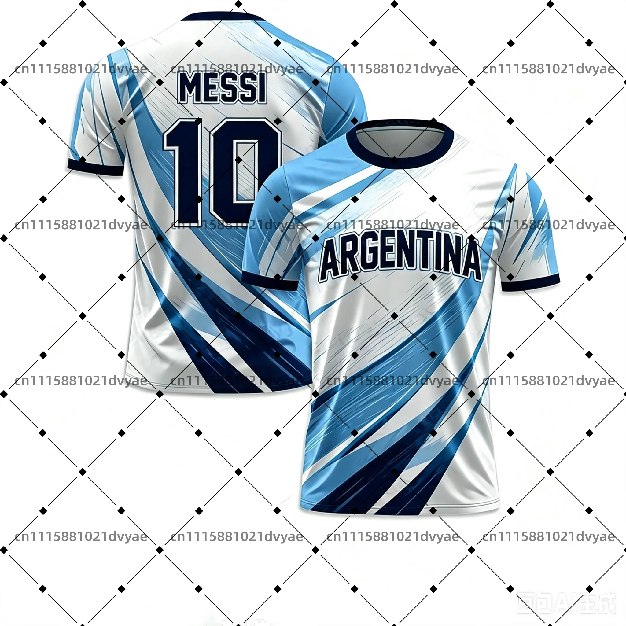 Summer Fashion New Style Messi Graffiti Fan Sports T-shirt - Daily Game Training Comfortable Version