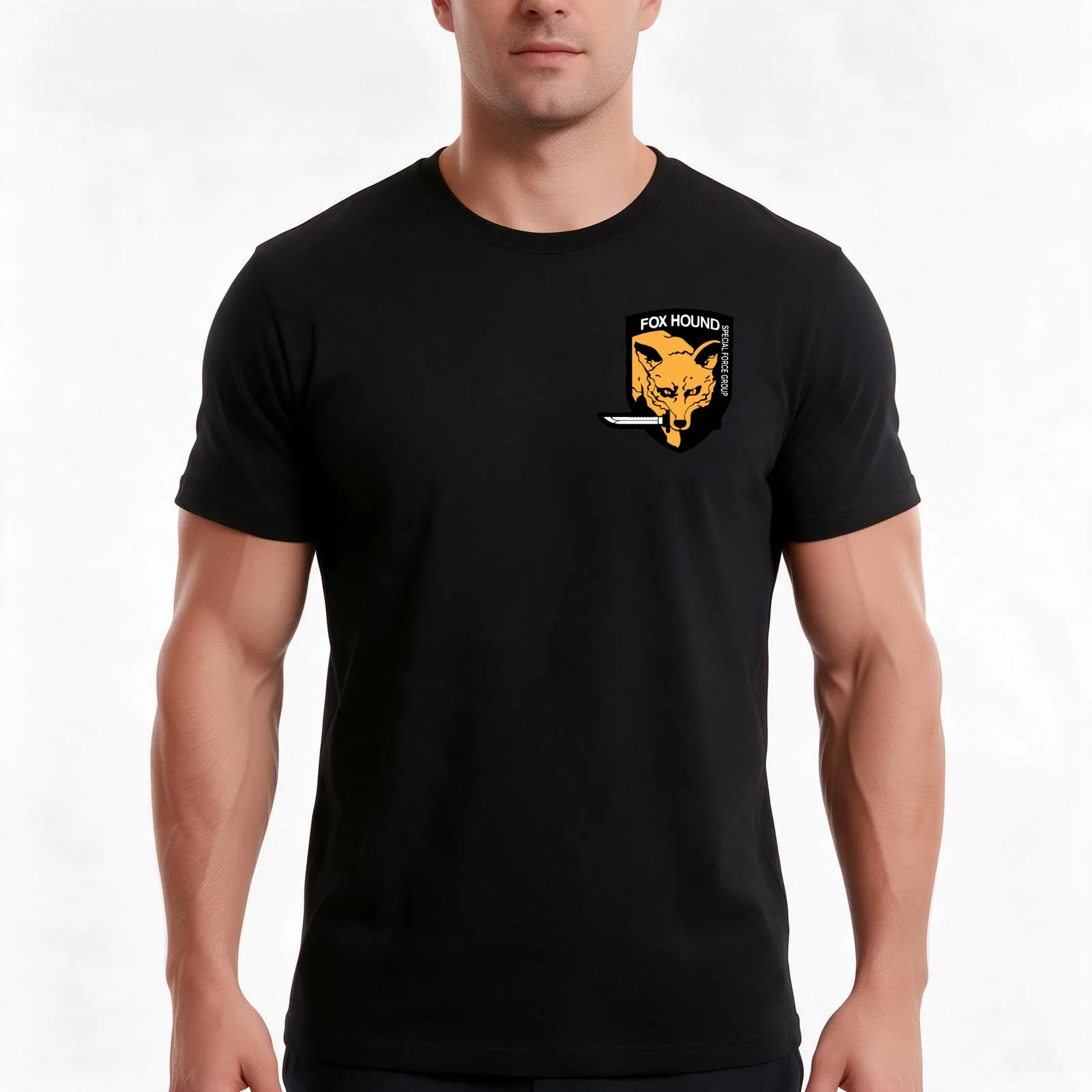Fox Hound T-Shirt, Summer Casual Cotton Tee, Oversized Streetwear Tops, Vintage Graphic Print, Loose Fit Short Sleeve