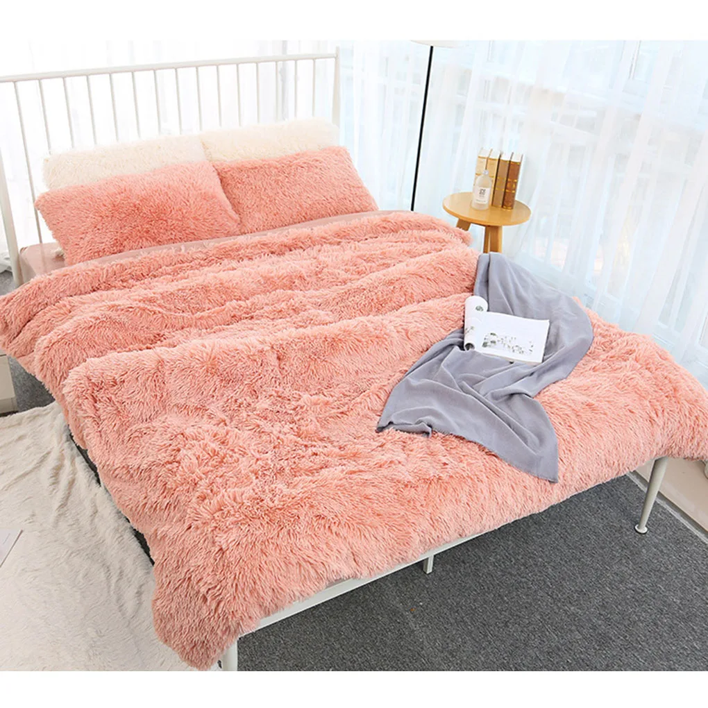 

Длинное плюшевое одеяло, однотонное мягкое покрывало для сна, одеяло для сна, покрывало, простыня, диванная подушка