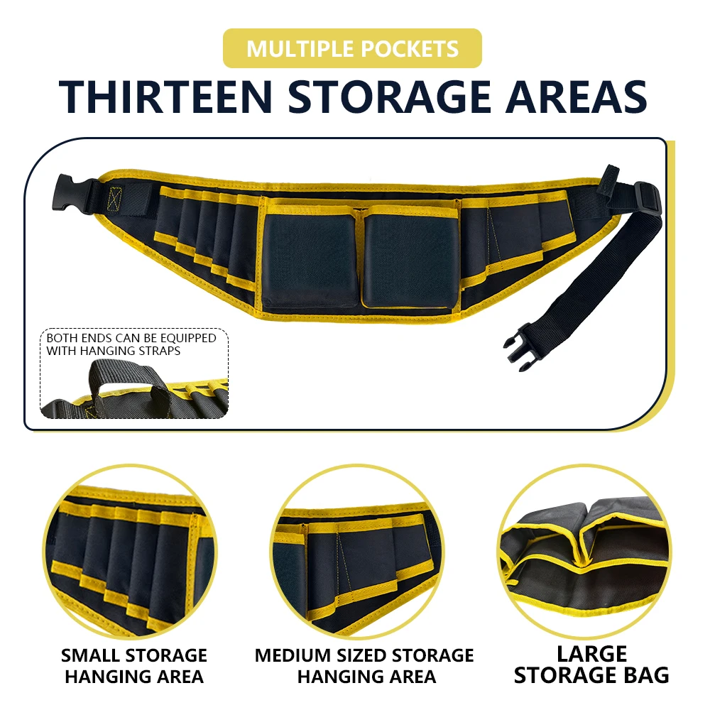 Electrician Waist Tool Belt Bag Waterproof Screwdriver Drill Holder Multifunctional Working Storage Organizer Pouch