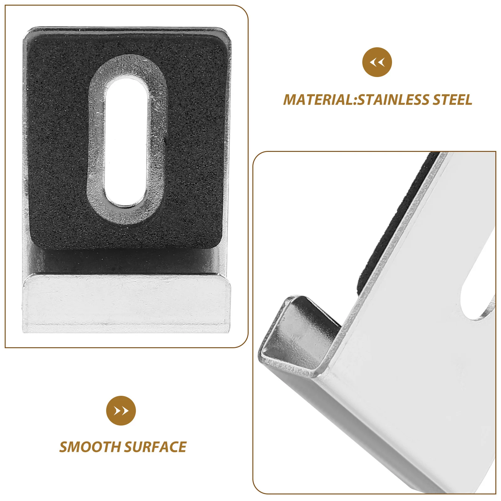 

4pcs Stainless Heavy Door Hanger Duty Hooks Wall Mounting Hardware For Frameless Mirror Mirror Brackets Hanging Kit