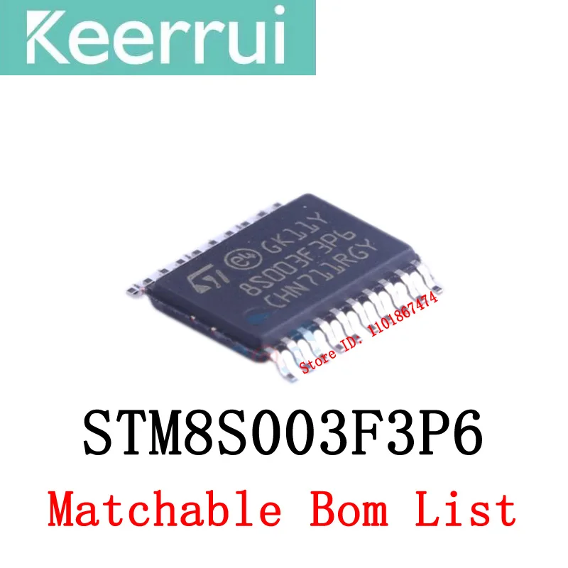 1~1000pcs/LOT 100% brand new original STM8S003F3P6 TSSOP20 STM 8S003F3P6 STM8S SOP20 MCU IC chip (can match BOM list table)