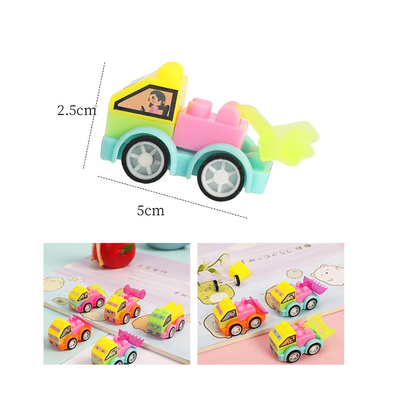 5/10/20Pcs Puzzle Building Block Cars Toys DIY Creative Construction Vehicle Kids Baby Shower Birthday Party Gifts Pinata Favors