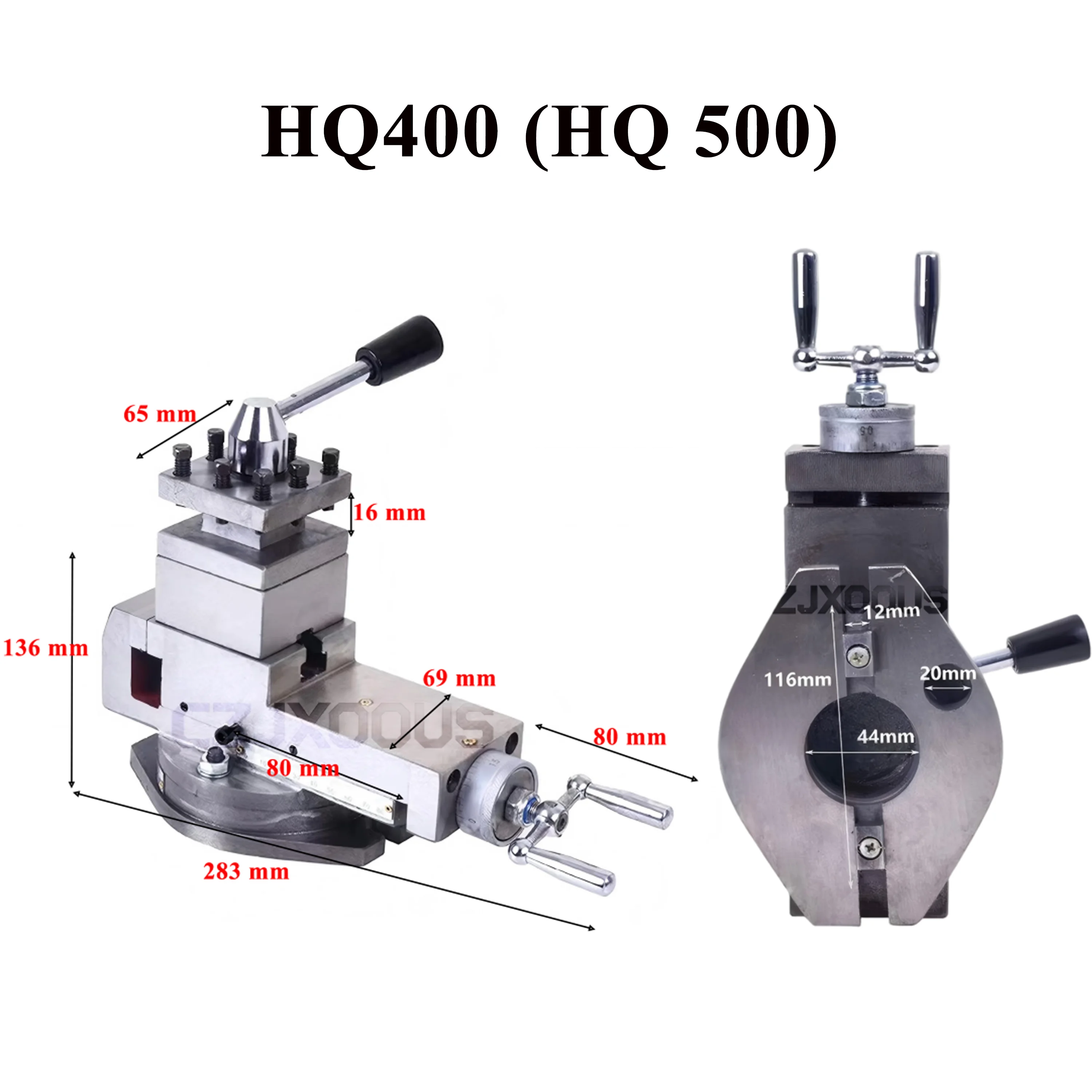 CZJXOOUS HQ400 HQ500 Tool Post Assembly, Brand New Lathe-Specific Tool Post Assembly, Tool Post Accessories