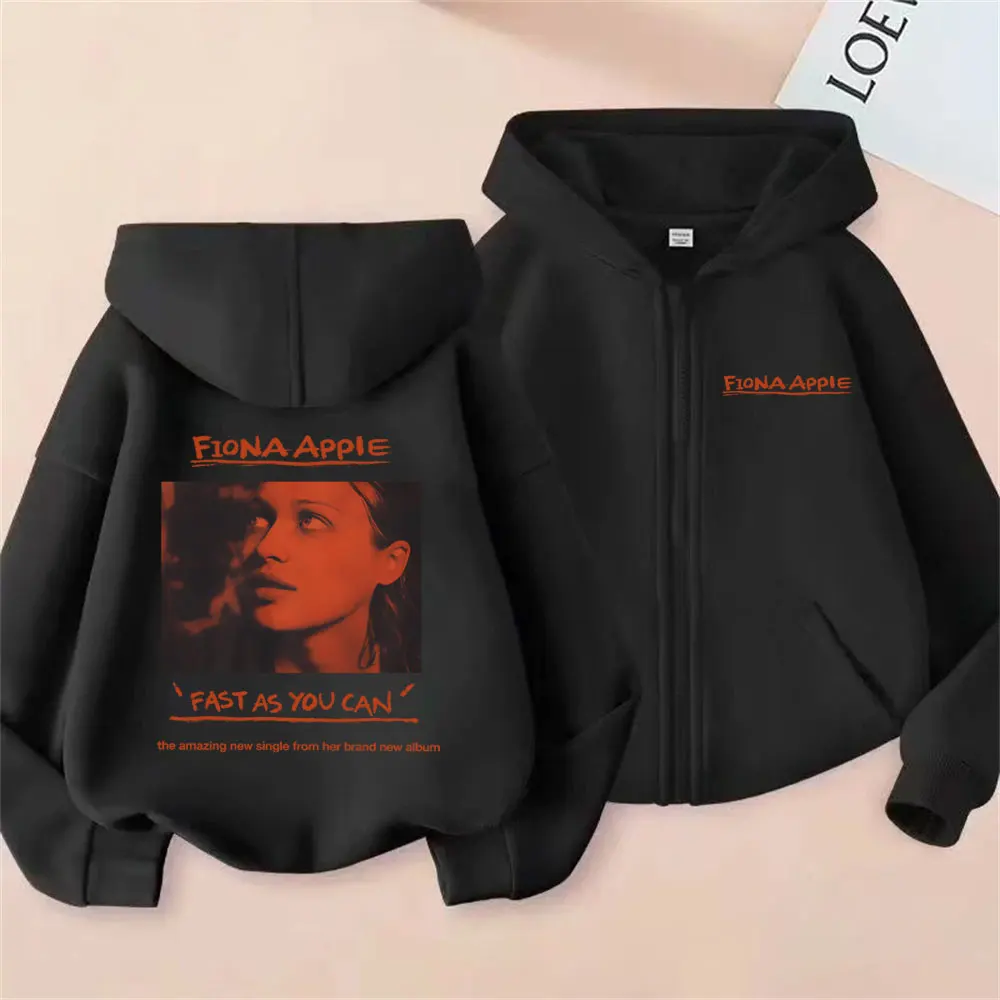 

Fiona Apple When The Pawn Fast As You Can Album Print Zipper Hoodie Men Women Hip Hop Oversized Zip Up Jacket Male Fashion Coat