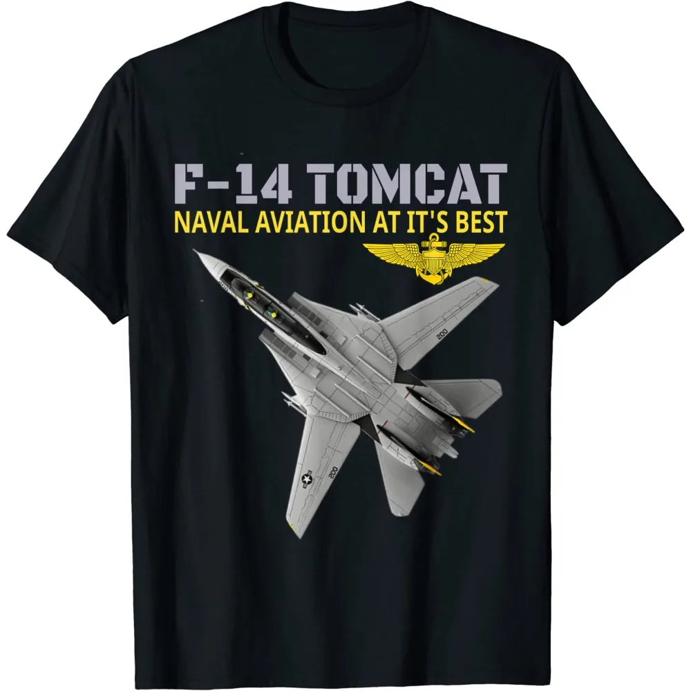 The F-14 Tomcat in Action.Naval Aviation At Its Best. Men T-Shirt Short Sleeve Casual Cotton O-Neck Summer Shirt 2026 Tops Tee