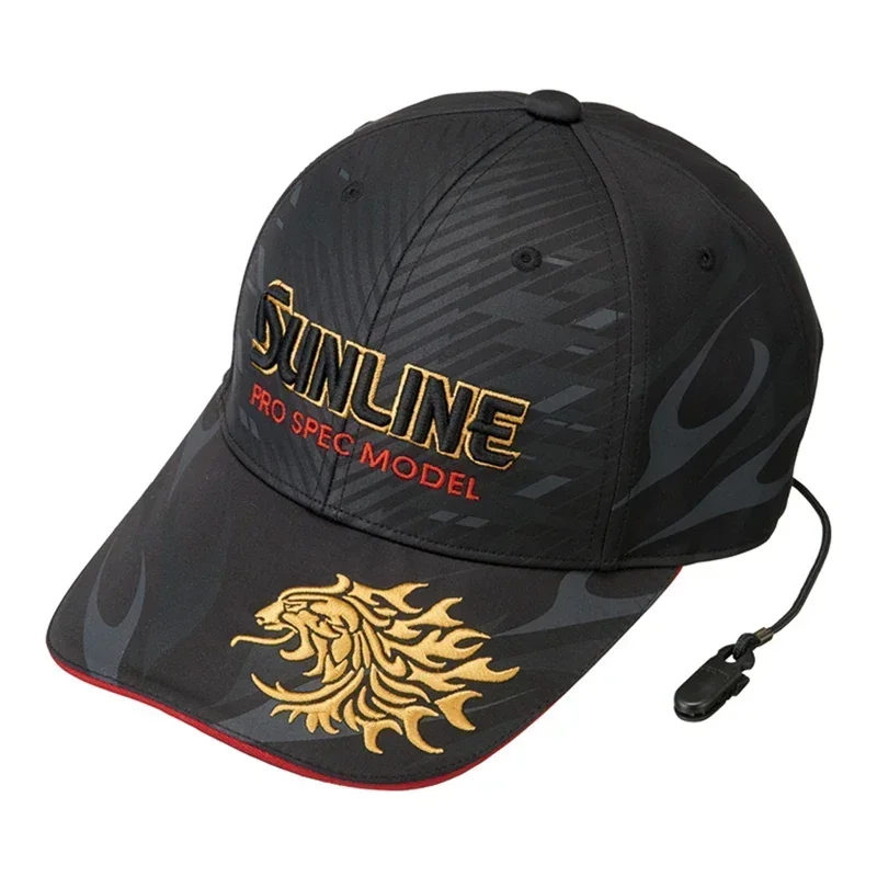 Sunline-Casquette de golf brodée pour homme, chapeau de sport en plein air, chapeau de pêche avec clip, casquette de baseball réglable, pare-soleil d'été