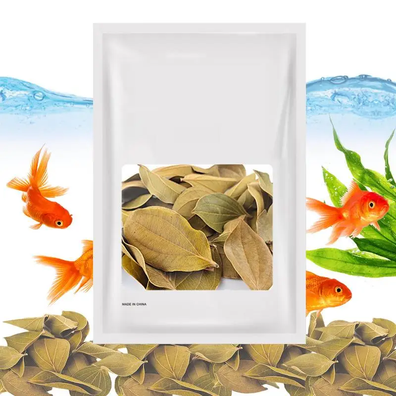 30PCS Dry Quinoa Leaves For Aquarium Aquatic Quinoa Shrimp Leaves 1.97-3.54in Raw Dried Leaves For Fish Tank Aquarium decoration