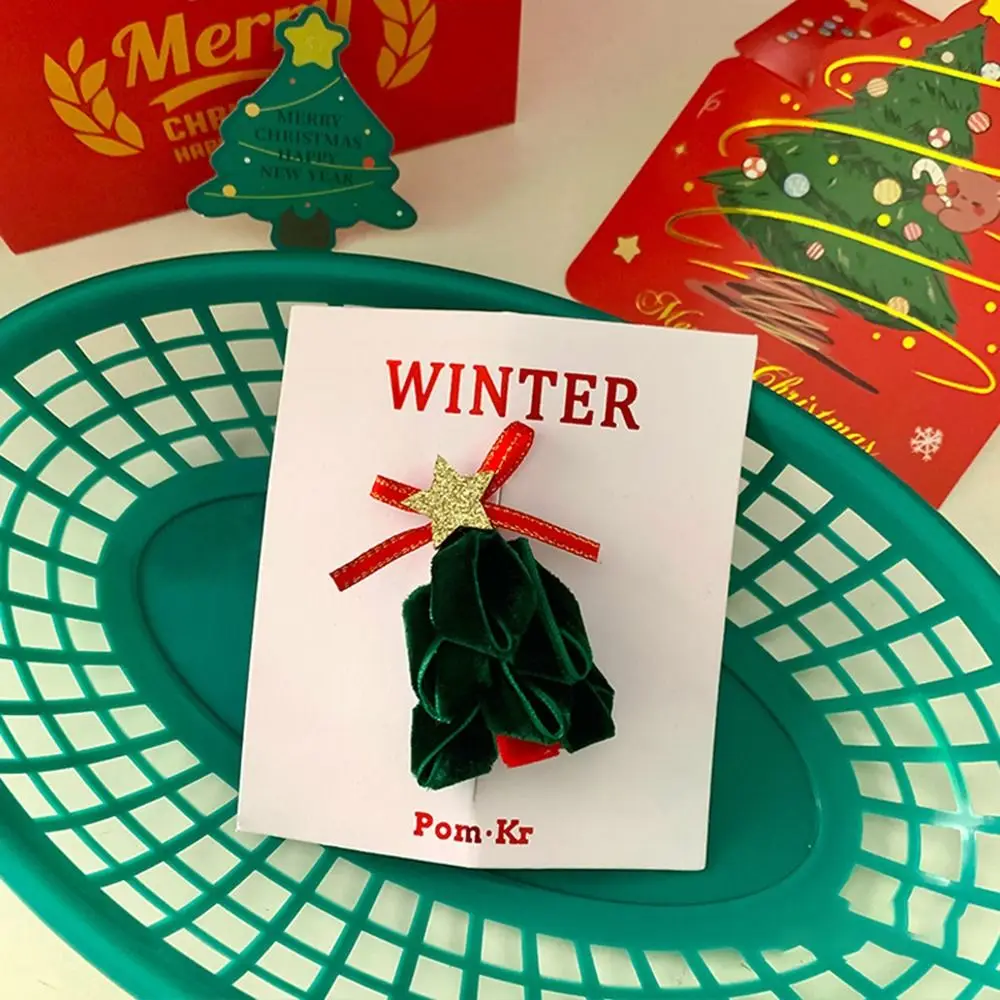 

Bow Exquisite Christmas Accessories Cute Fashion Hair Clip Santa Claus Flocking Elk Headwear Girl