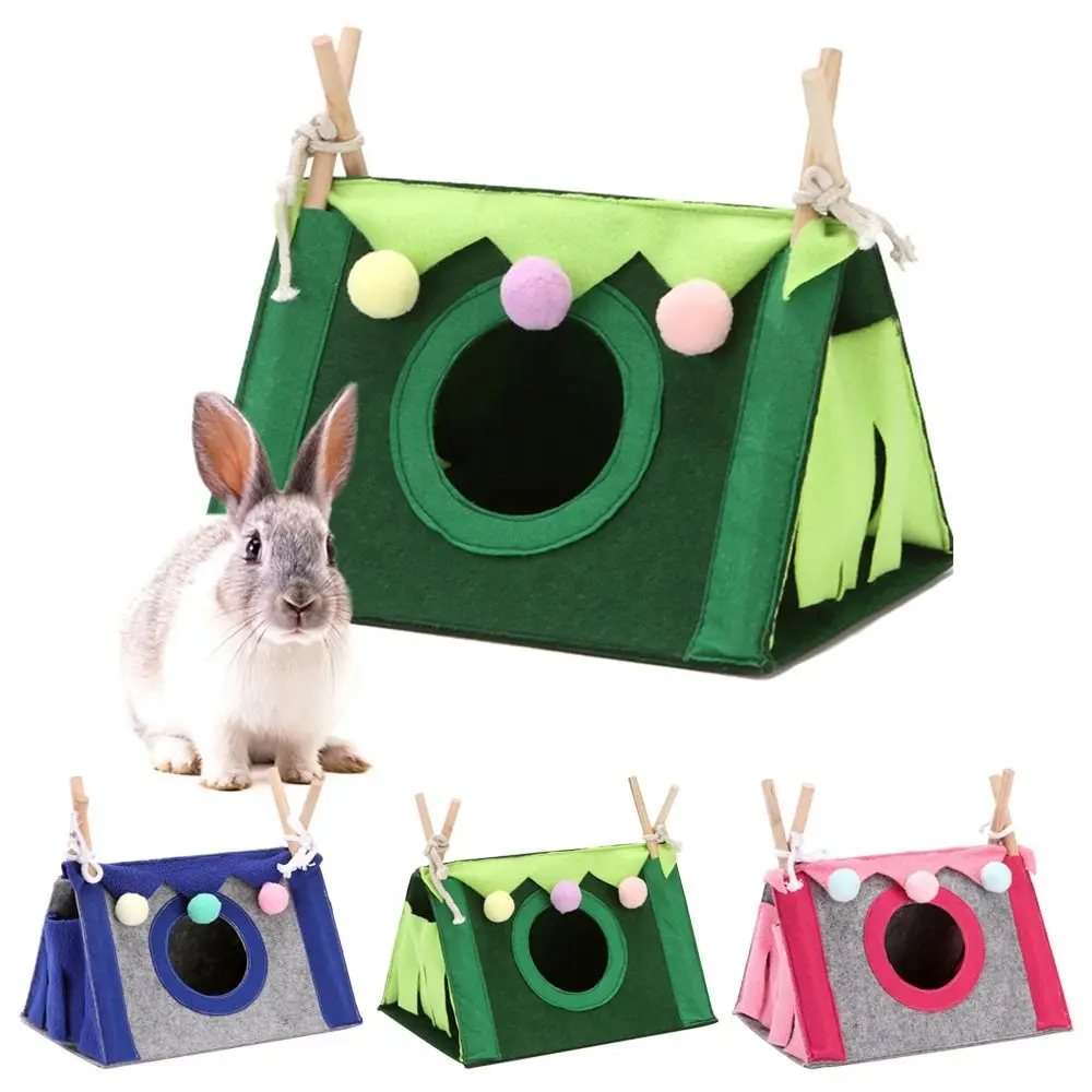 Felt Tent Hideout Cage Animal Tunnel House Hamster Cage Hamster House Rabbit Nest Small Pet Nest